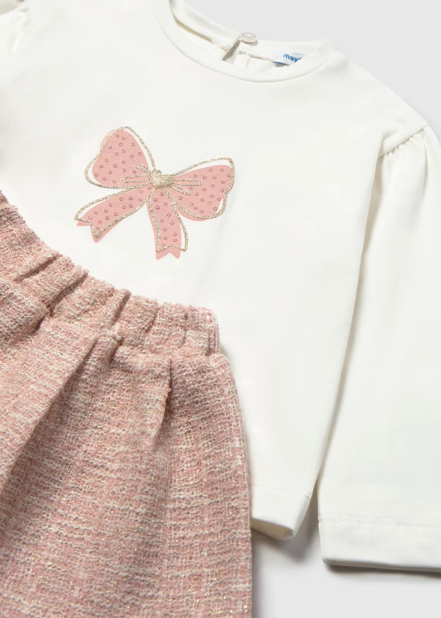 Conjunto 3 Piezas Falda Tejido Rosa Mayoral DETALLE