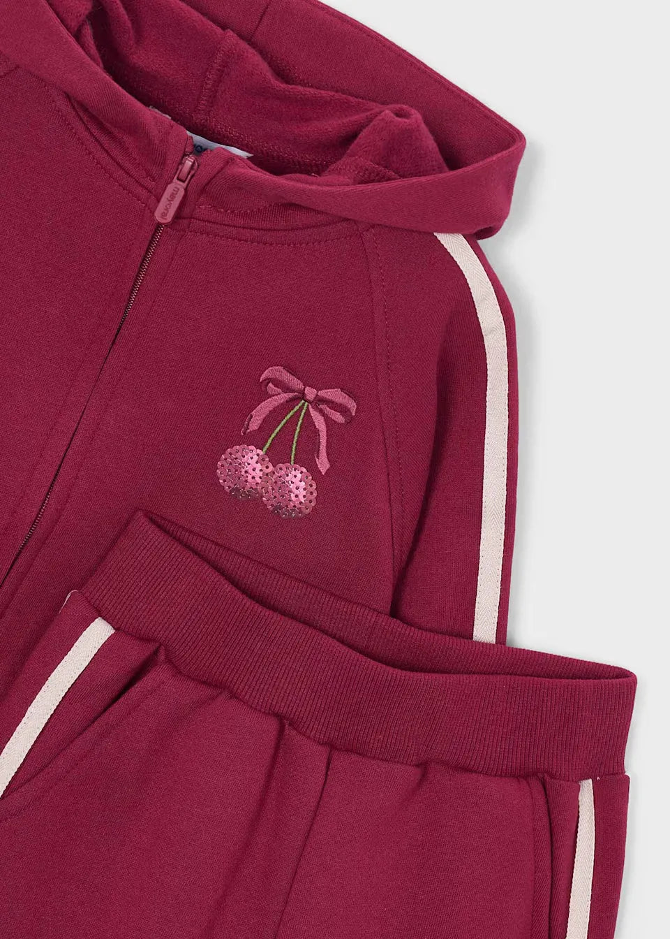 Conjunto Sudadera Frambuesa Lazo Mayoral detalle