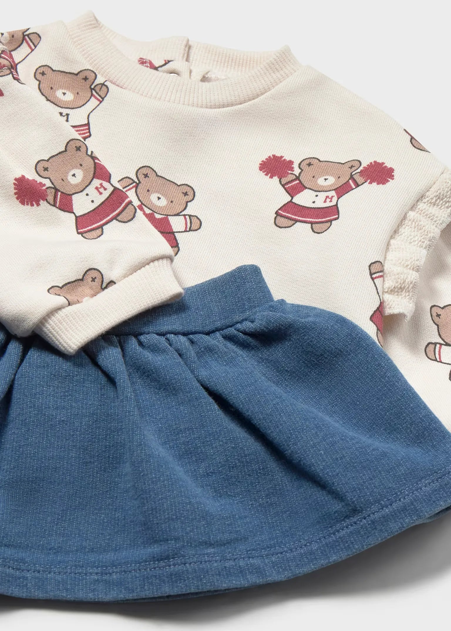 Conjunto Falda Estampado Oso Beige Mayoral Detalle