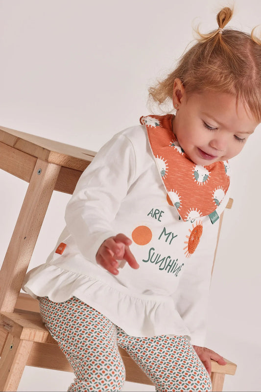 Set 2 Baberos Estampado Sol Naranja Boboli