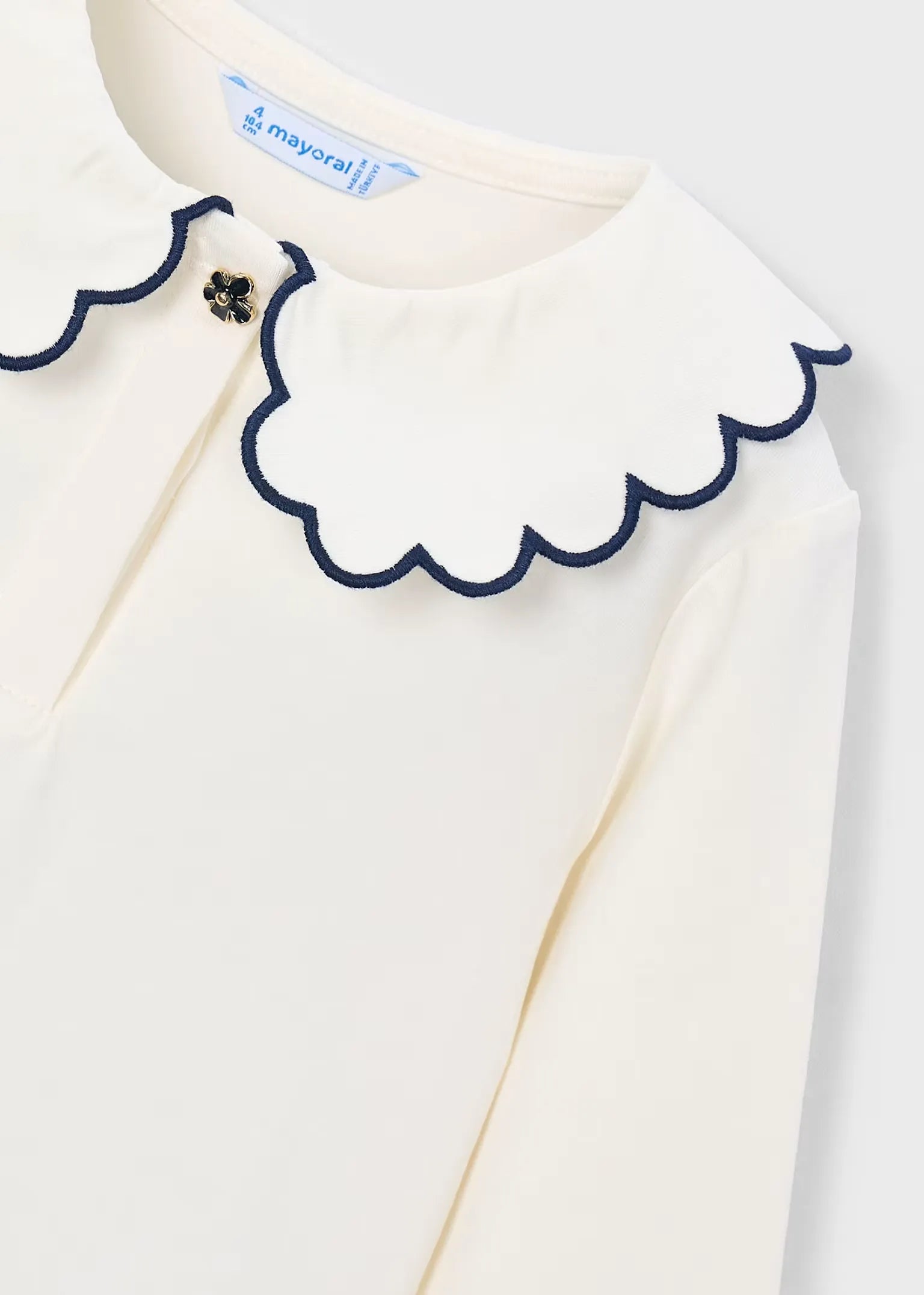 Blusa Manga Larga Detalle Cuello Blanco Mayoral DISEÑO