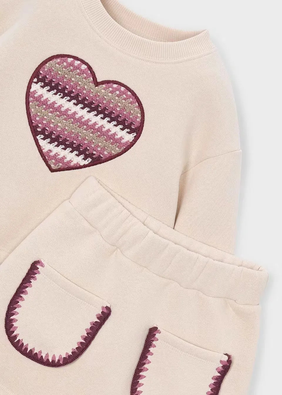 Conjunto Falda Sudadera Bordado Corazón  Mayoral