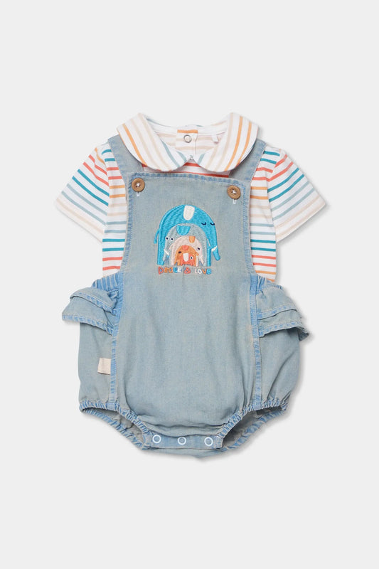 Conjunto Body Rayas Elenfantes Denim Boboli