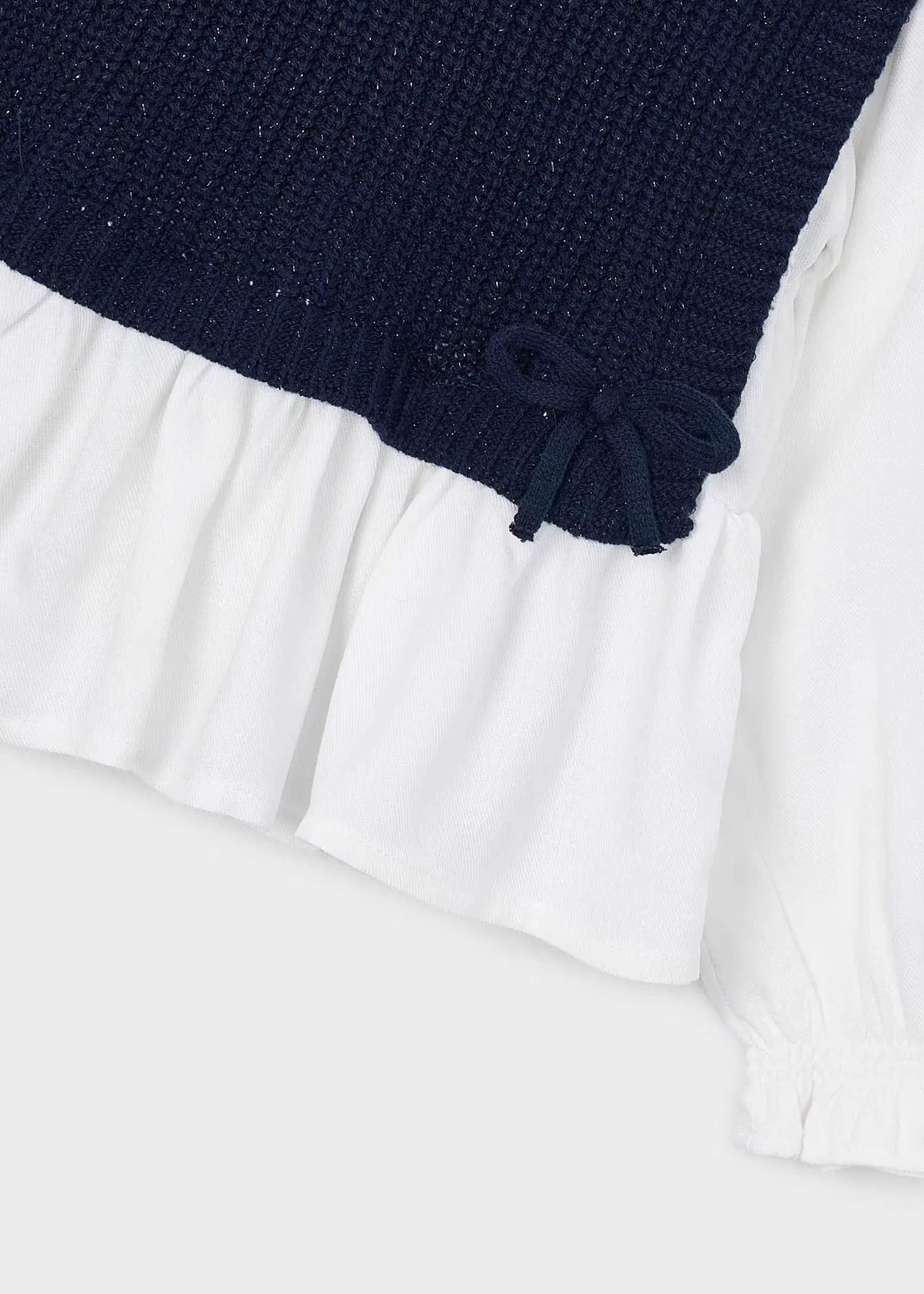 Blusa Estilo Chaleco Tricot Navy Mayoral detalle