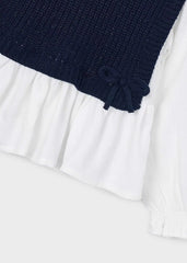 Blusa Estilo Chaleco Tricot Navy Mayoral detalle