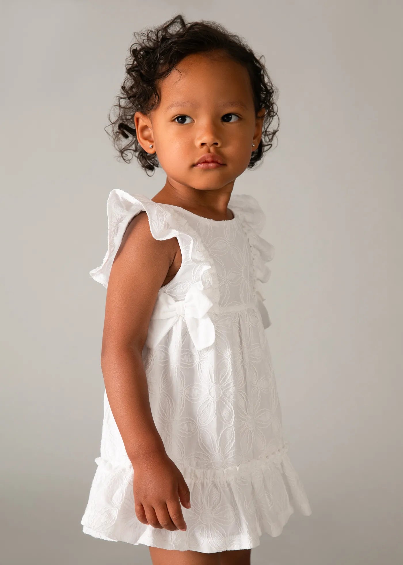 Vestido Bordado Flores Blanco Mayoral MODELO