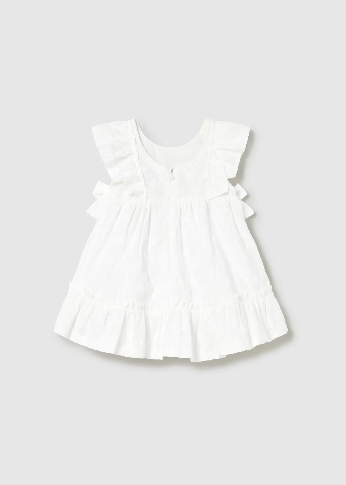 Vestido Bordado Flores Blanco Mayoral
