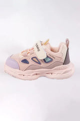 Tenis Velcro Vibe Con Luces Rosa