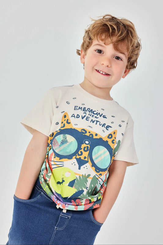 Camiseta Estampado Animales Aventura Boboli modelo