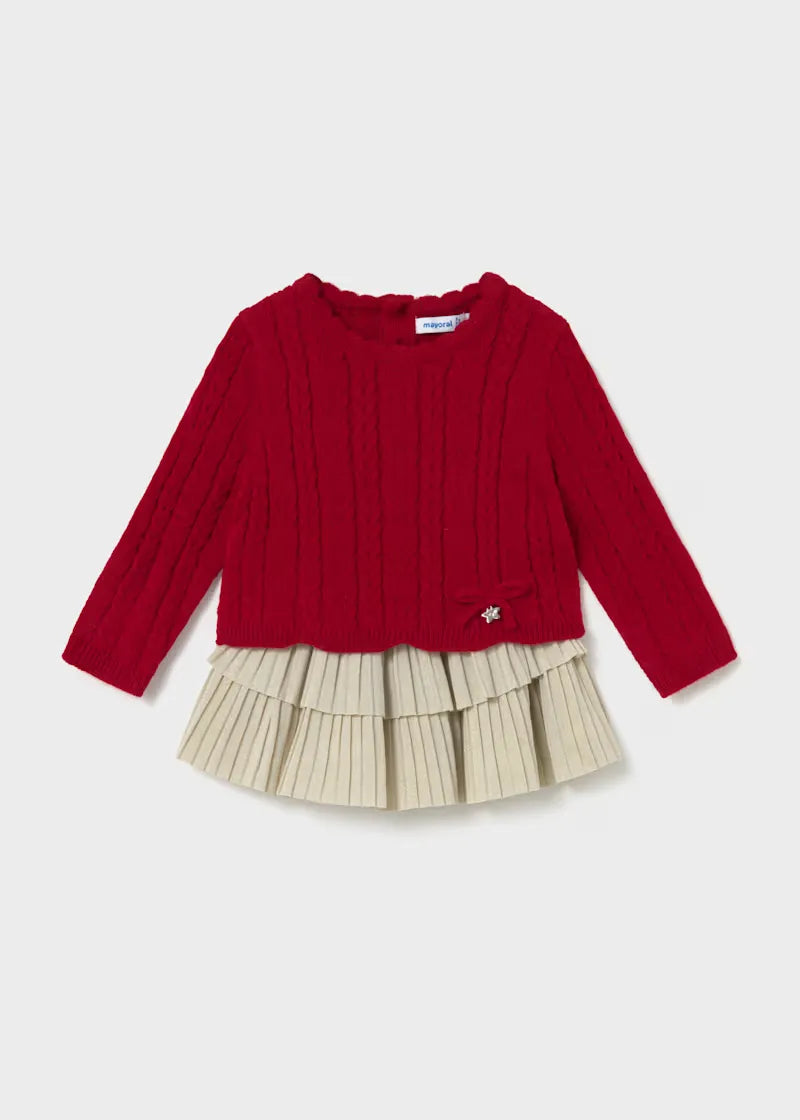 Conjunto Falda Volantes Brillo Rojo Mayoral