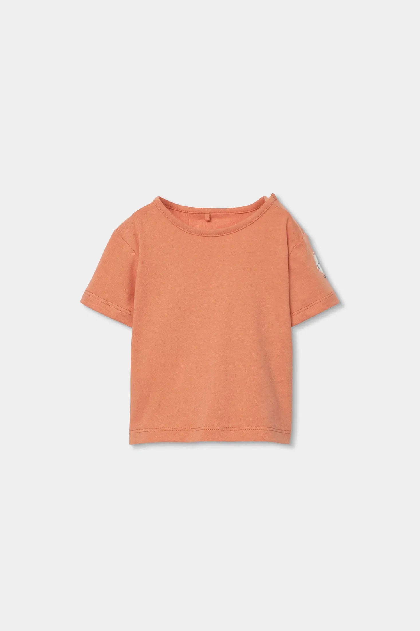 Conjunto Overol Cuadros Sol Naranja Boboli camiseta