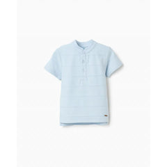 Camiseta Cuello Mao Rayas Azul Zippy
