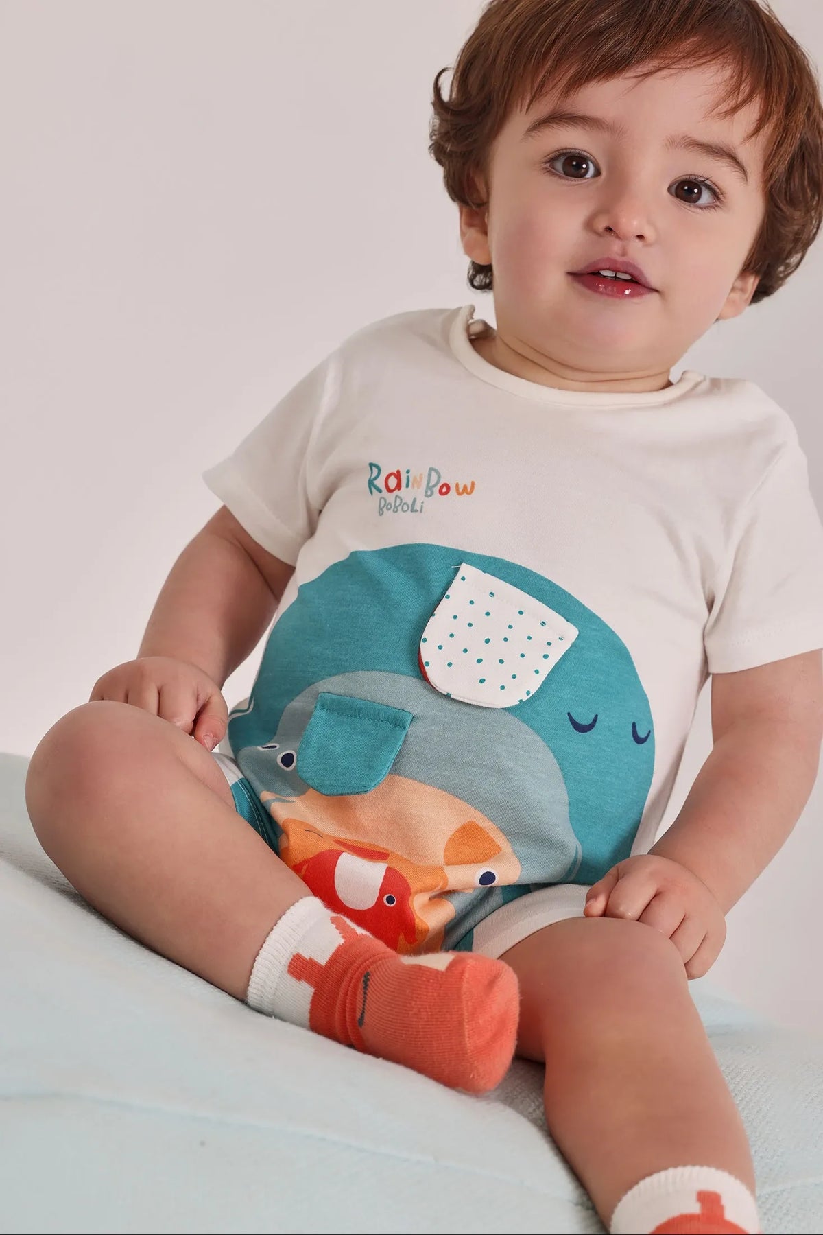 Pelele Estampado Interactivo Elefantes Boboli