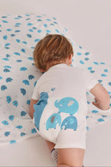 Pelele Estampado Elefantes Blanco Boboli detalle