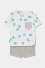 Conjunto Bermuda Rayas Elefante Boboli estilo