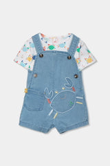 Conjunto Overol Cangrejo Denim Boboli estilo