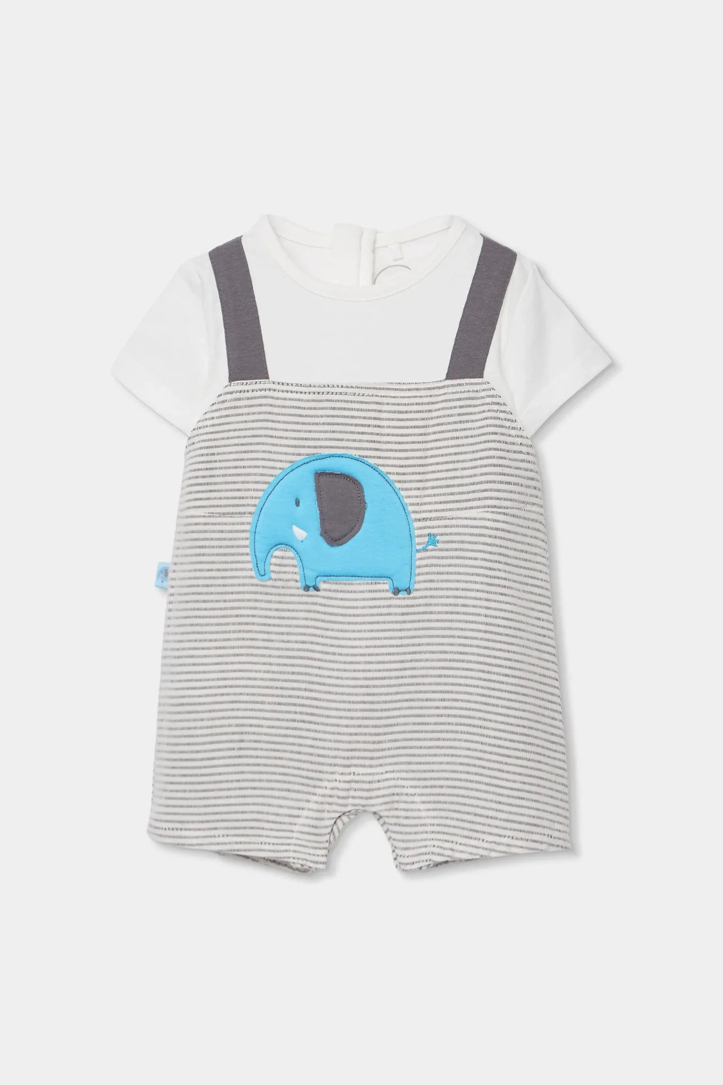 Pelele Combinado Rayas Elefante Gris Boboli ESTILO