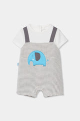 Pelele Combinado Rayas Elefante Gris Boboli ESTILO