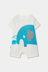 Pelele Estampado Elefantes Blanco Boboli 