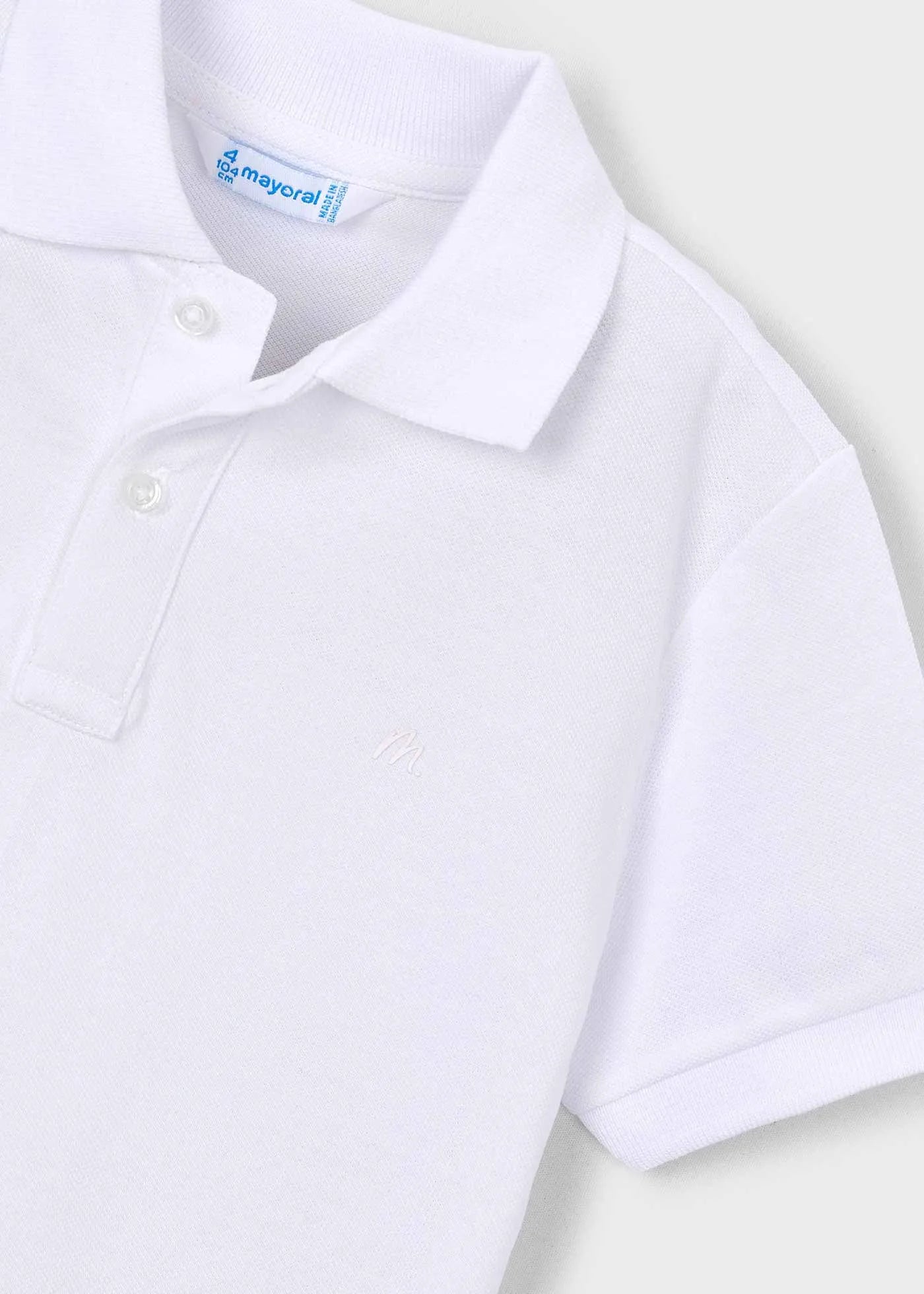 Polo Básico Niño Blanco Mayoral Detalle