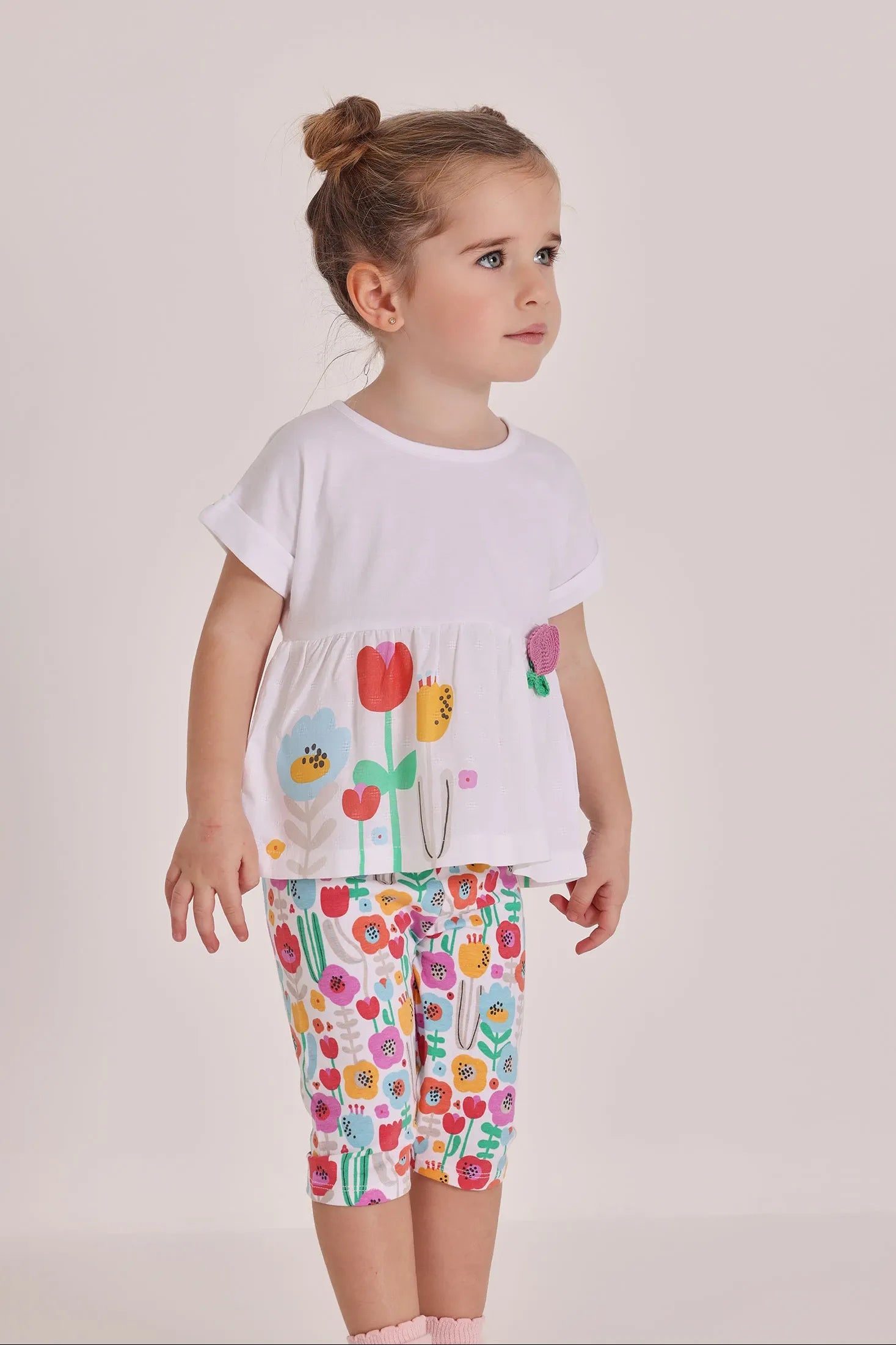 Conjunto Leggins Estampado Flores Boboli niña