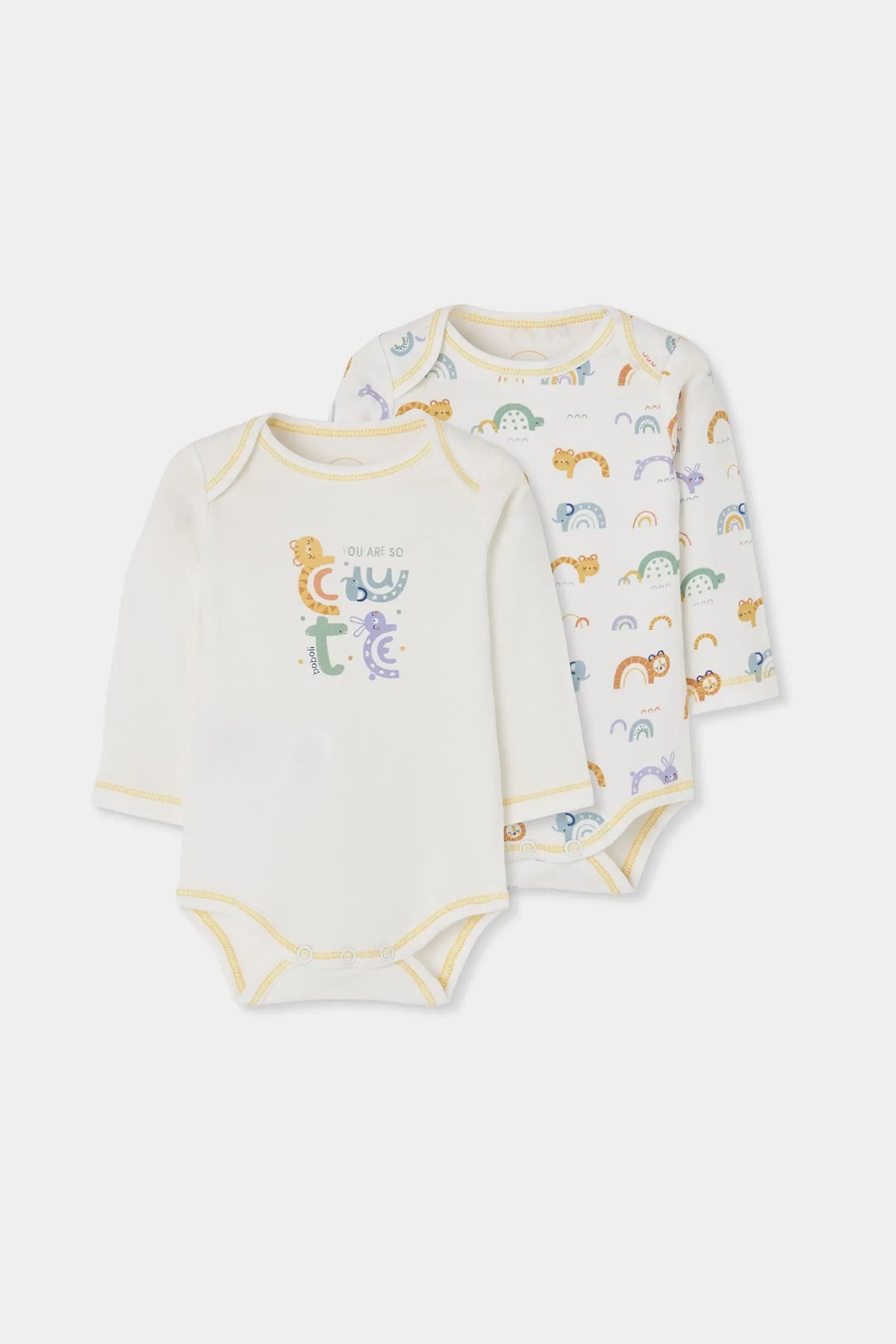Set 2 Bodys Estampado Unisex Colores Animales Boboli