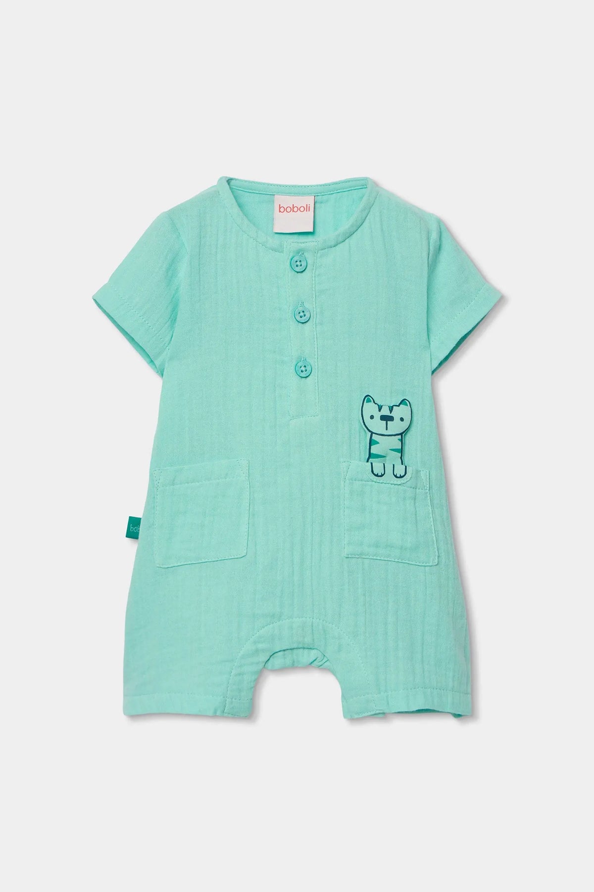 Pelele Gasa Bolsillo Tigre Azul Boboli