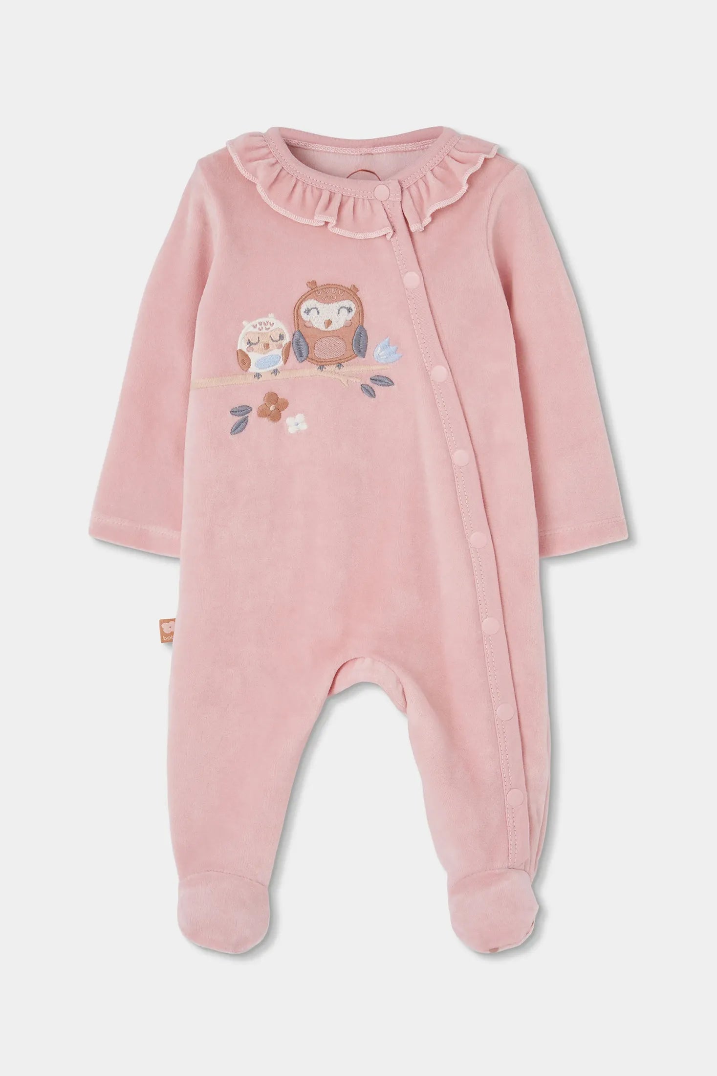 Pijama Buho Bordado Rosa Boboli