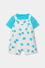 Conjunto Overol Bolsillo Elefante Azul Boboli