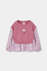 Conjunto Pantalon Rosa Flor Boboli