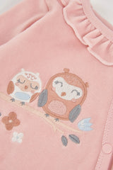 Pijama Buho Bordado Rosa Boboli Bordado