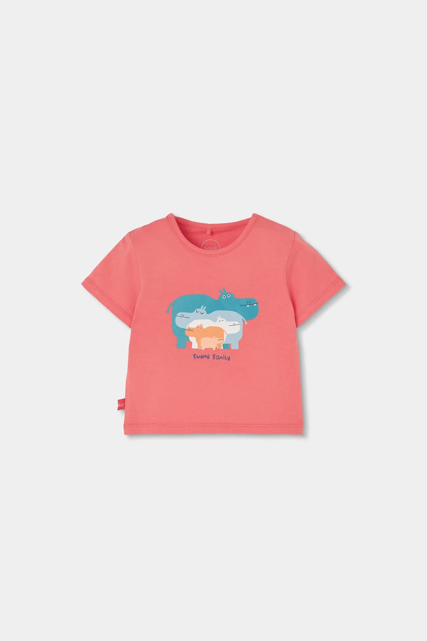 Conjunto Bermuda Rayas Familia Hipopótamo Boboli camiseta