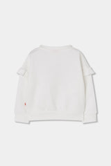 Saco Bordado Flores Tulipanes Blanco Boboli