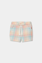Conjunto Bermuda Cuadros Monos Blanco Boboli
