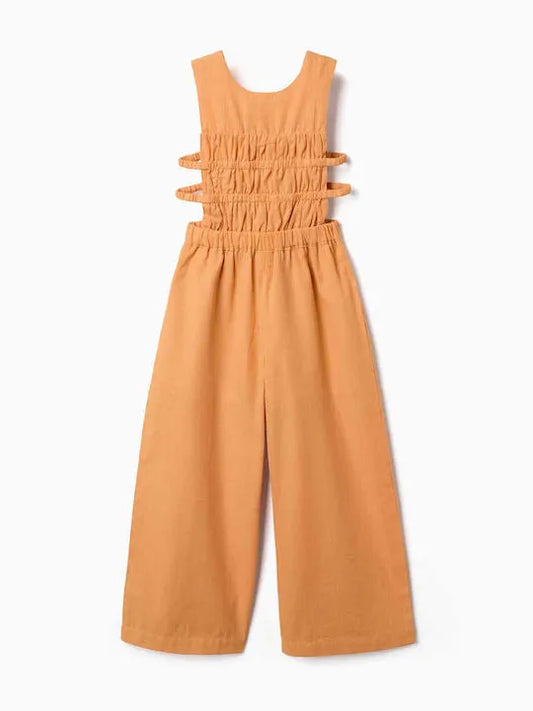Enterizo Pecho Detalle Resortado Naranja Zippy