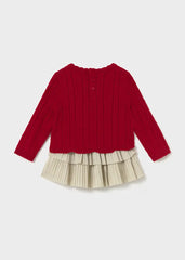 Conjunto Falda Volantes Brillo Rojo Mayoral Moda