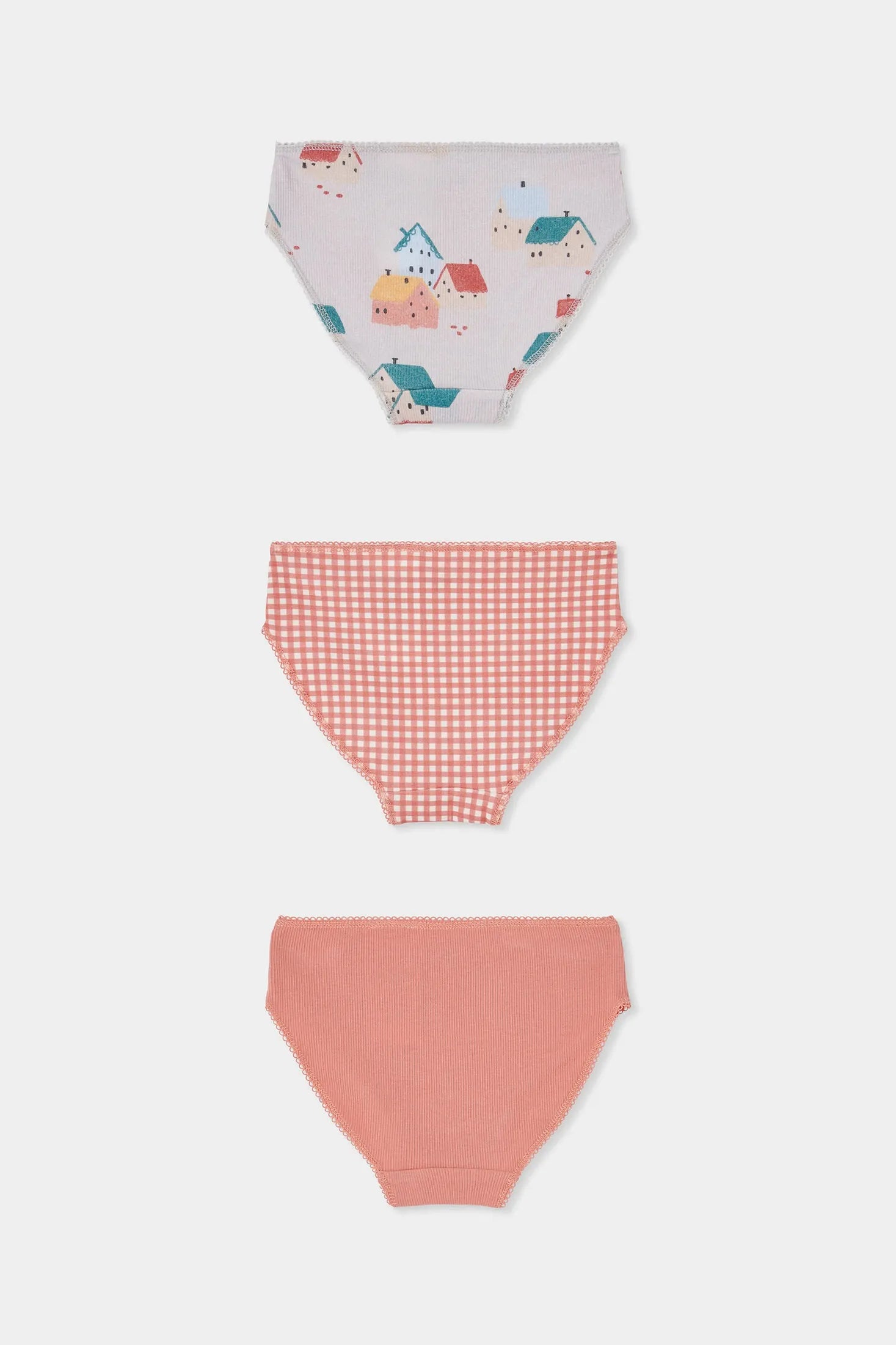 Set 3 Pantys Estampado Niña Salmon Boboli modelo