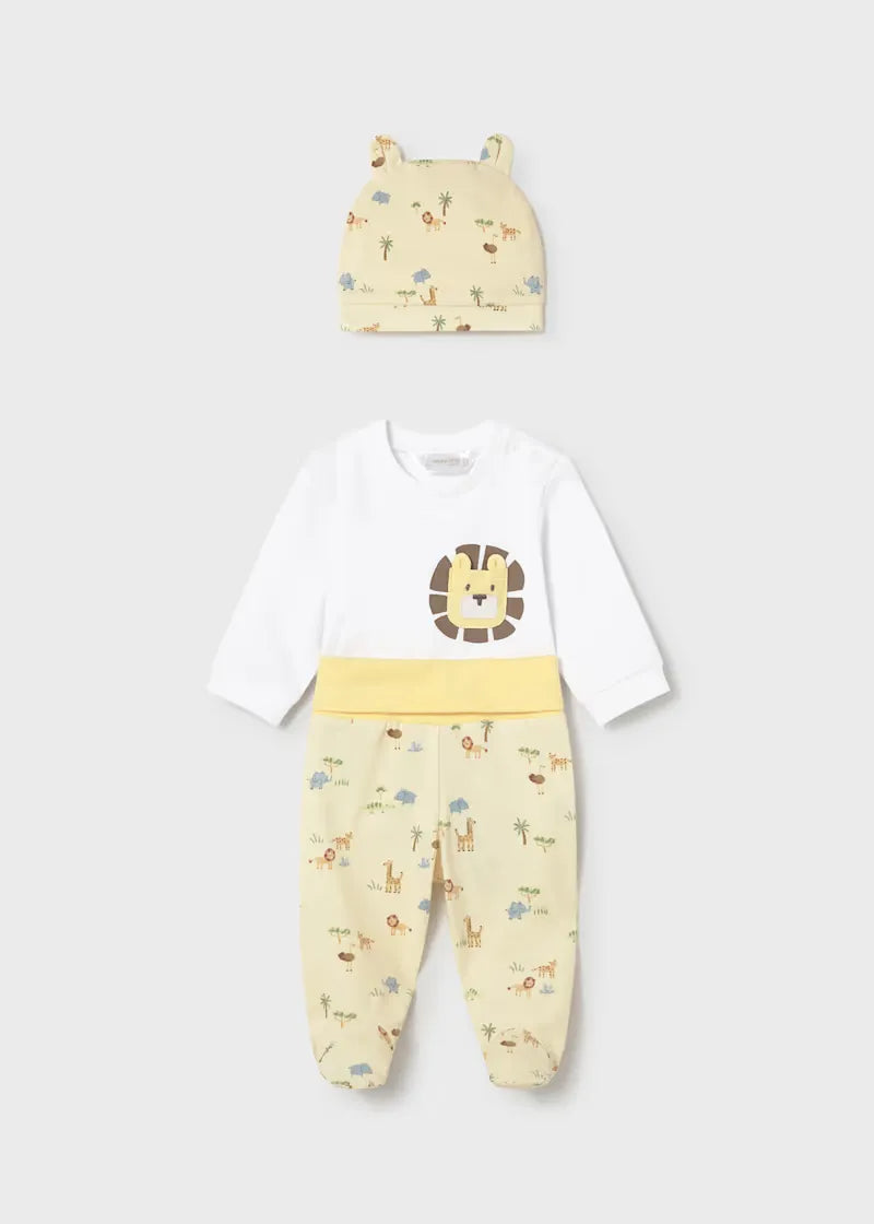 Conjunto Pantalón Gorro León Amarillo Mayoral