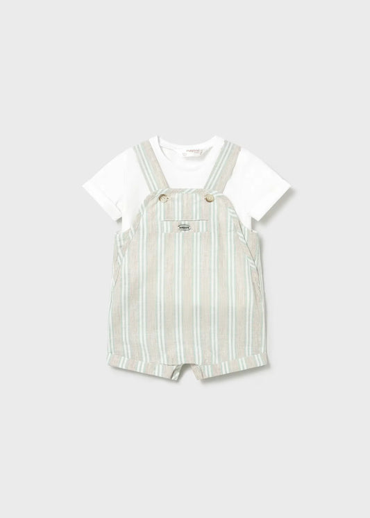 Conjunto Overol Rayas Beige Mayoral