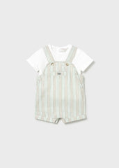 Conjunto Overol Rayas Beige Mayoral