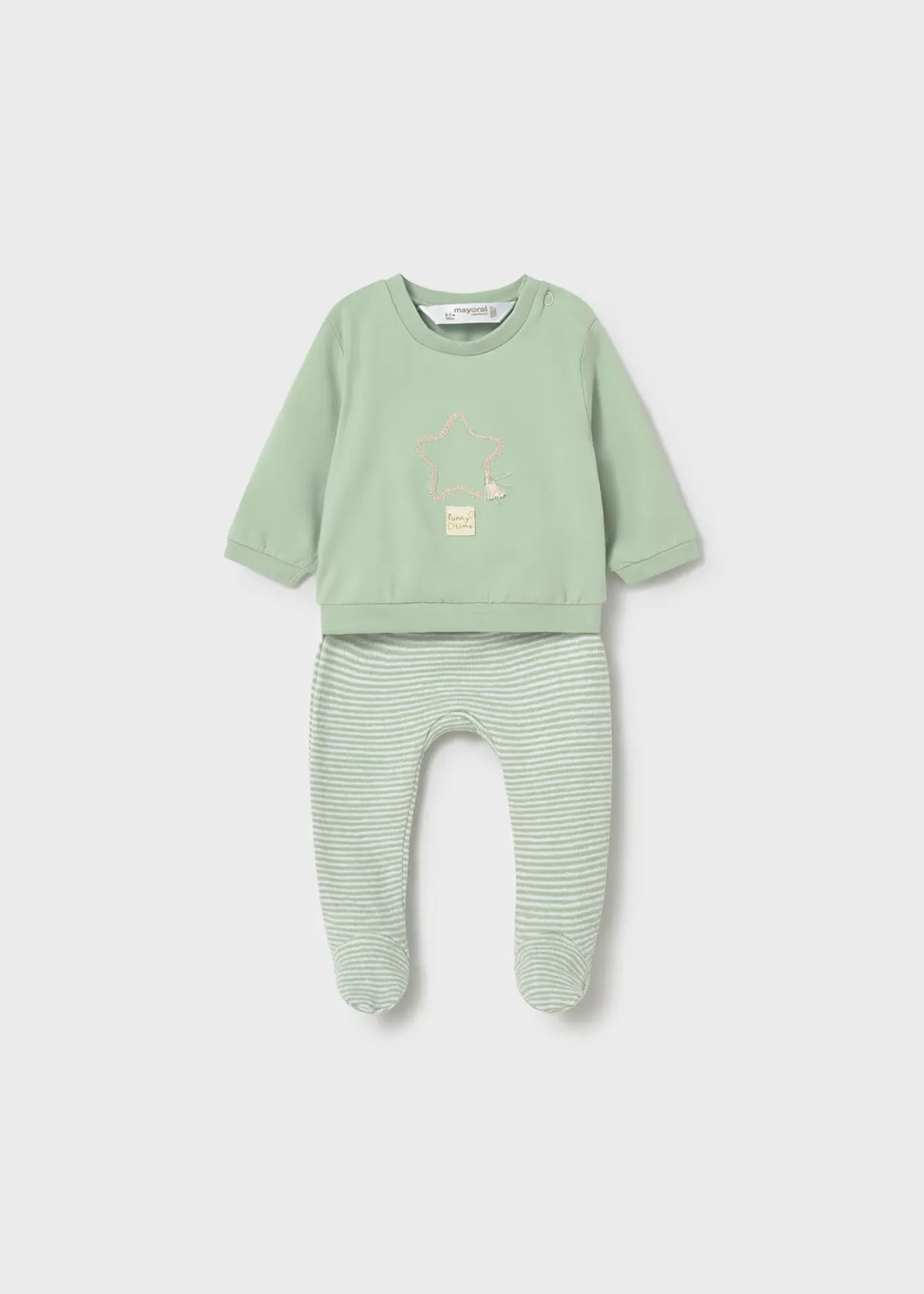 Conjunto Pantalón Rayas Verde Mayoral