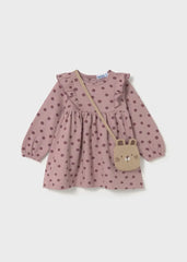 Vestido Puntos Con Bolso Rosa Mayoral