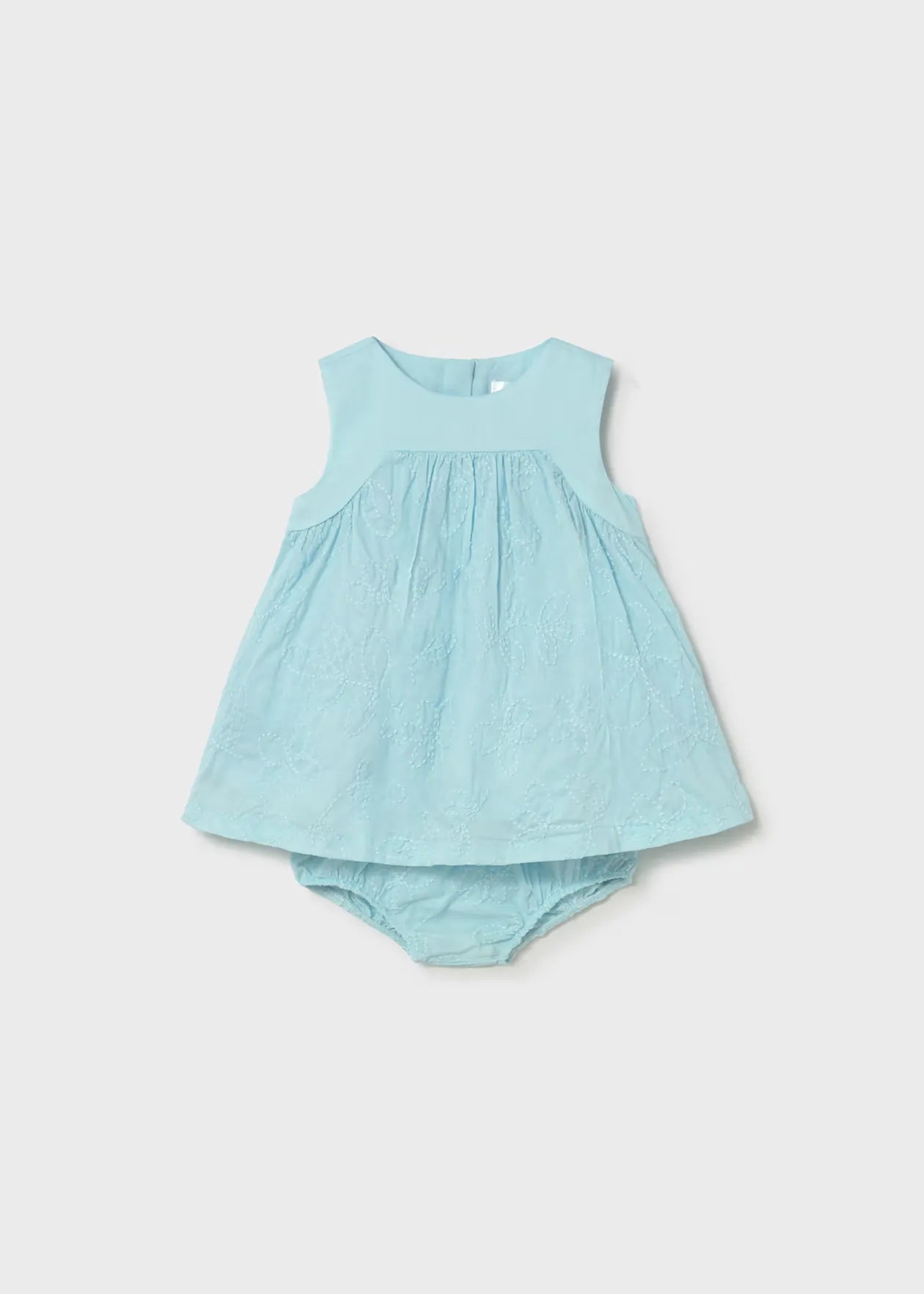 Vestido Bordado Flores Azul Mayoral