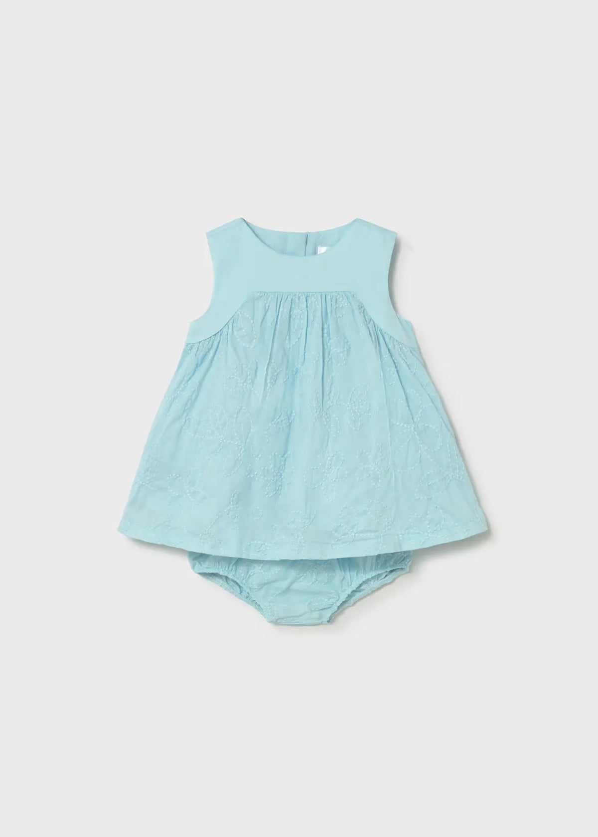 Vestido Bordado Flores Azul Mayoral
