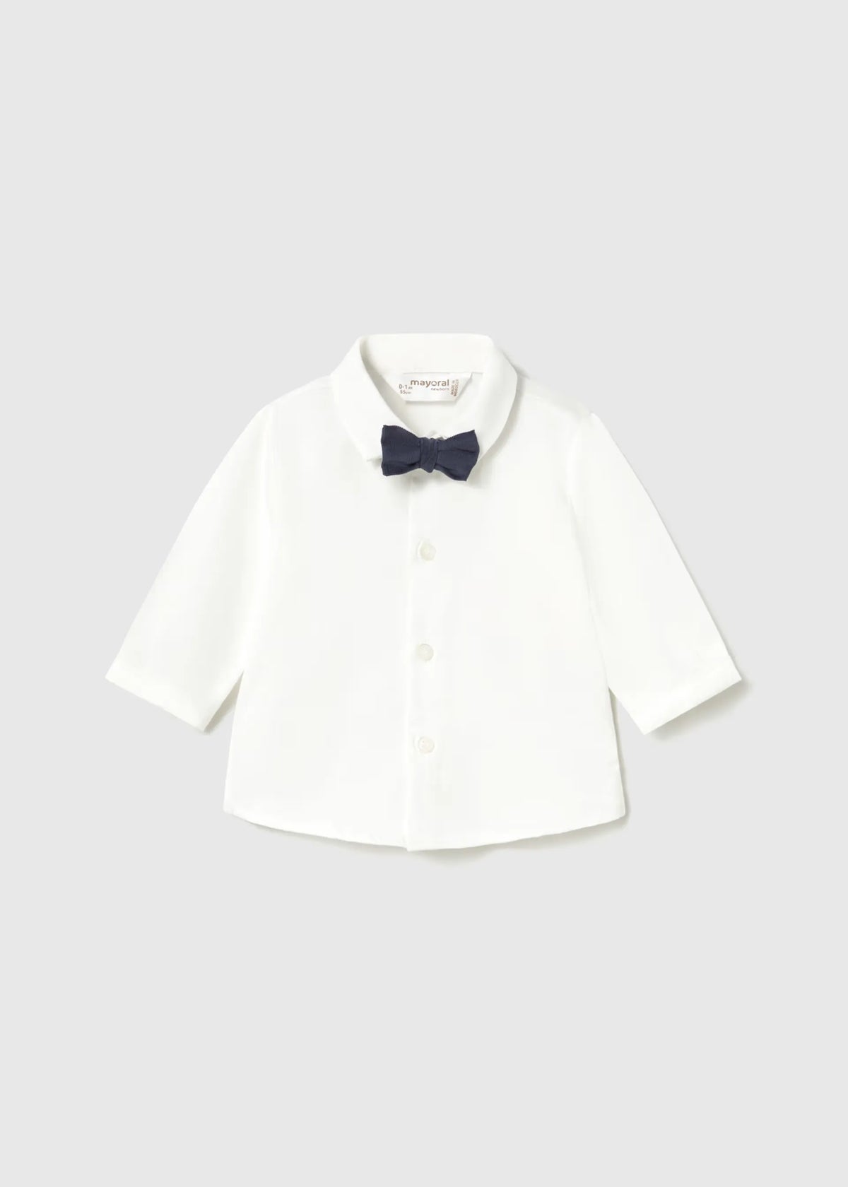 Camisa Manga Larga Blanco Corbatín Mayoral