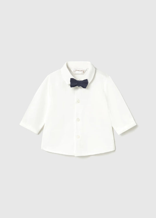 Camisa Manga Larga Blanco Corbatín Mayoral