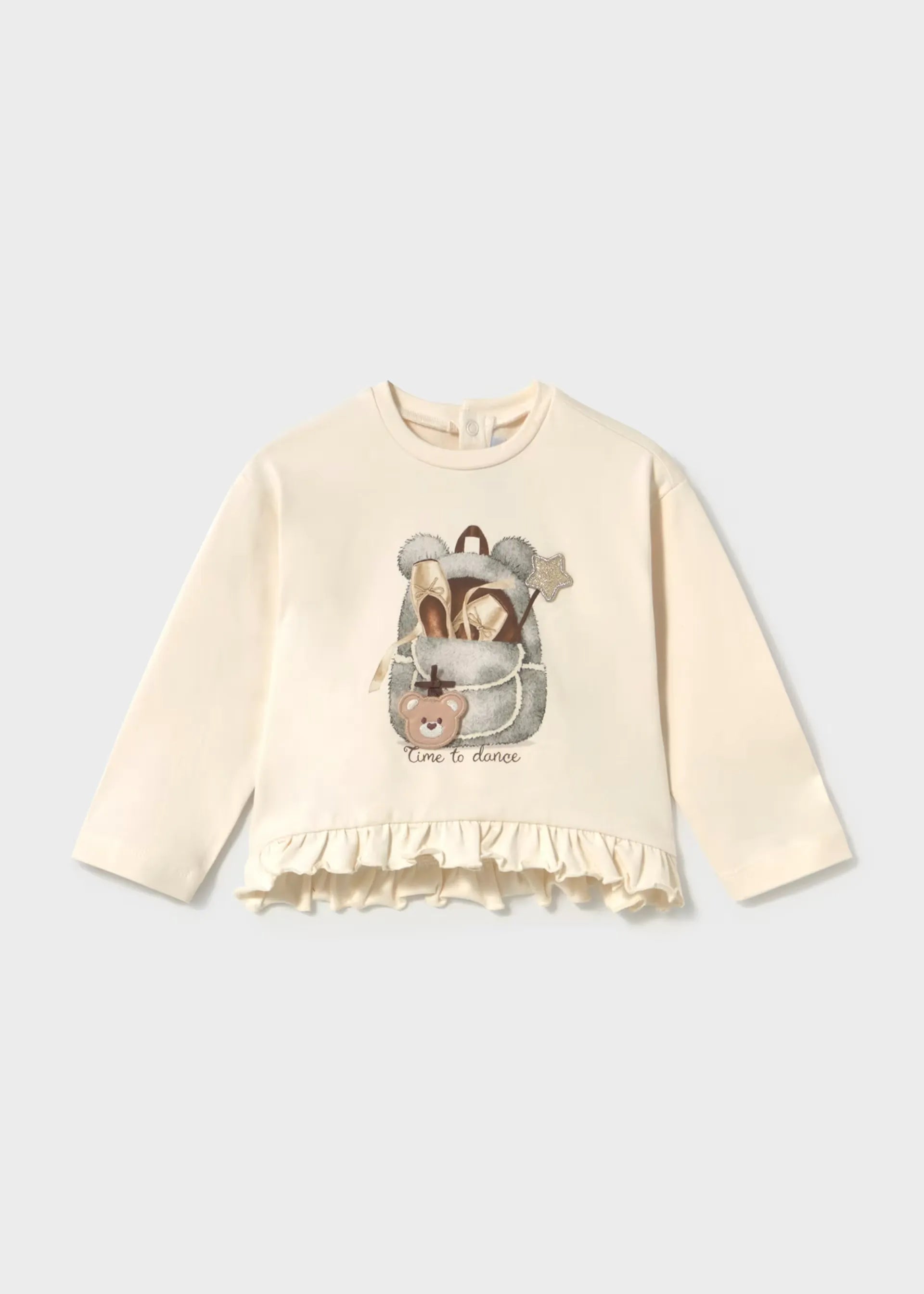 Blusa Manga Larga Estampado Oso Mayoral