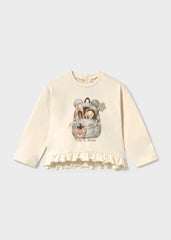 Blusa Manga Larga Estampado Oso Mayoral