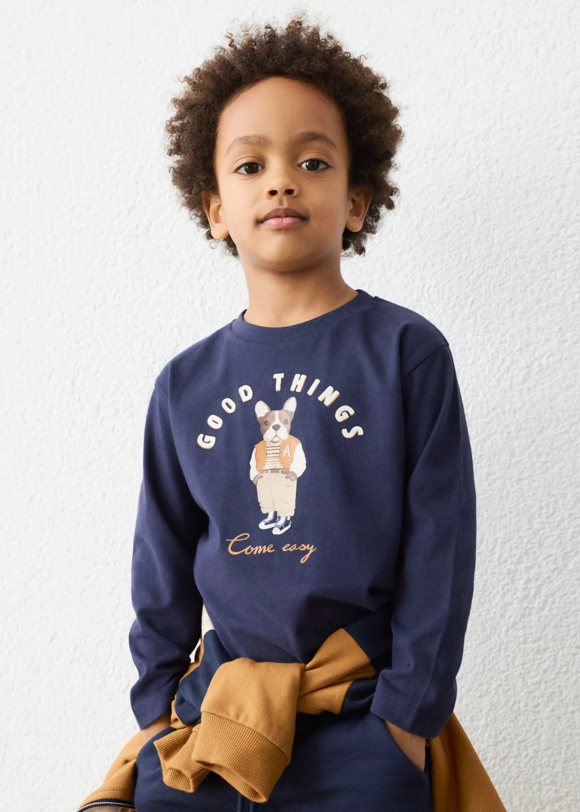 Camiseta Manga Larga Estampado Dog Navy Mayoral