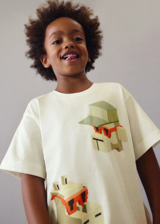 Camiseta Estampado Virtual Blanco Mayoral